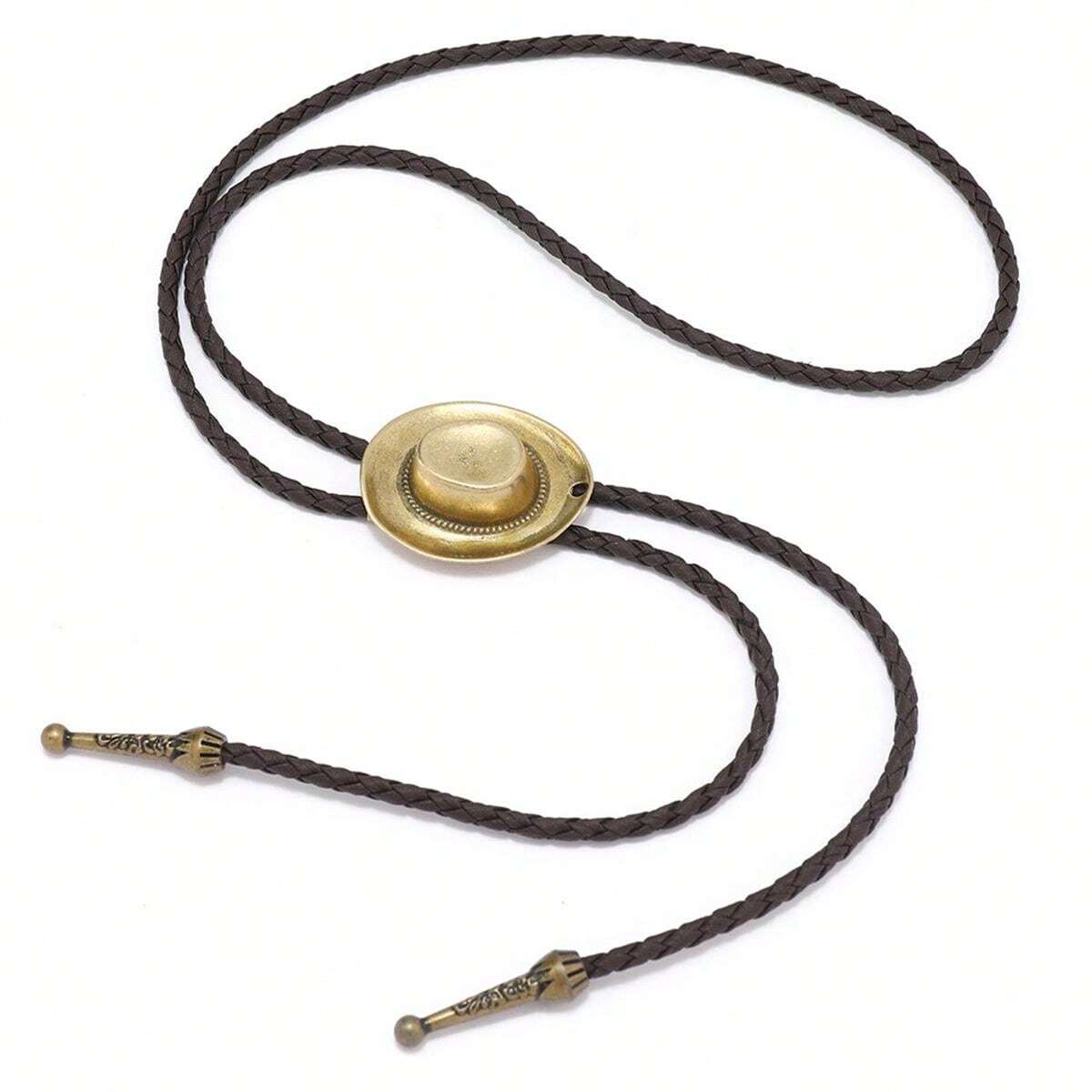 Boho 1pc Unisex Brown Fashionable Vintage Western Style Cowboy Hat PU