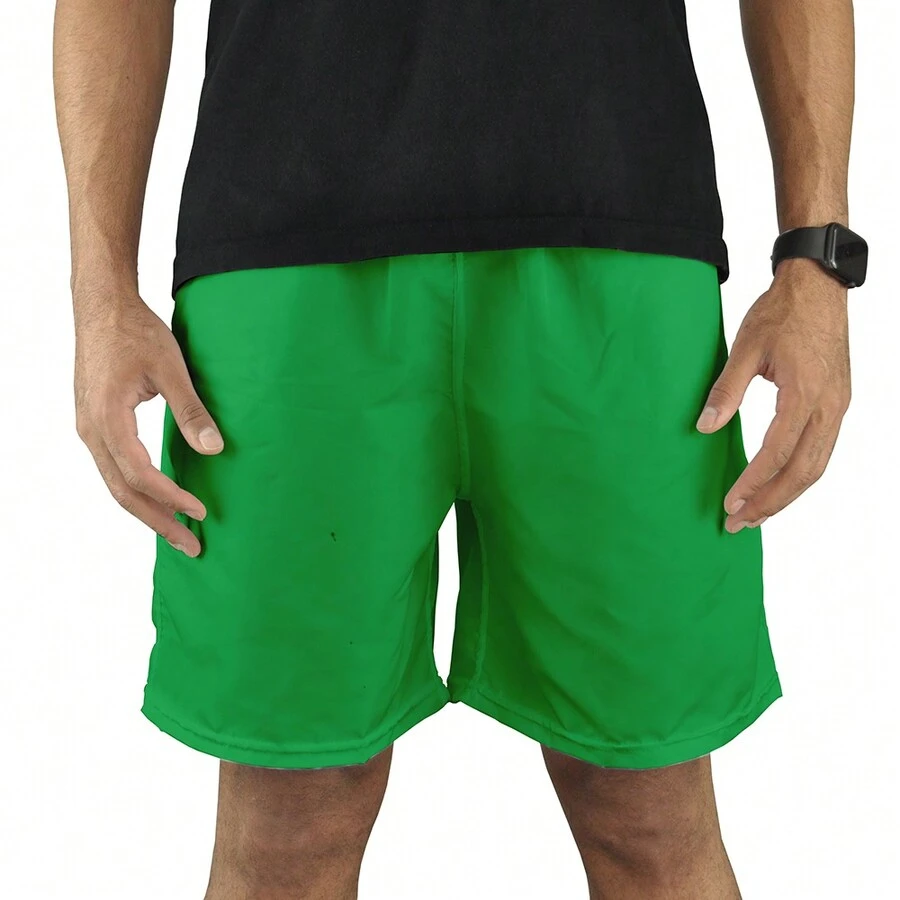 Men Beach Shorts - 青檸色 - 查看 1