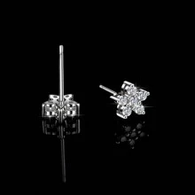 Luxury Plated With White Gold S925 Silver & Pure Silver Women's Engagement, Wedding, Birthday, Anniversary Gift Sets Of Full Diamond Star-Shaped Stud Earrings Vvs1 Moissanite And D-Color Diamonds, Including Gift Box