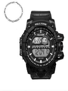Men's Digital Watches - 黑色 - 查看 1