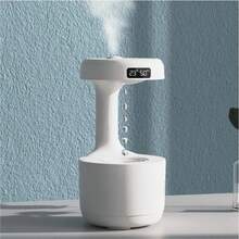 Humidificador Creativo De Gota De Agua Gravitacional Reversible Y Difusor De Aroma Con Gran Capacidad - Blanco - Ver 2