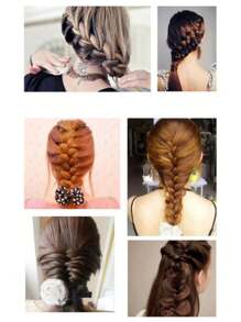 1pc Women's Braid Clips Braiding Tool Roller With Hook Magic Swirling Bun Maker Diy Hairstyle Accessories,Valentine's Day Couple As Gift Hairdressing Tool - Black - View 3