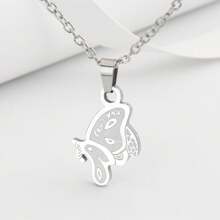 2 件时尚不锈钢蝴蝶形吊坠项链，适合情侣、情人节限量版、妈妈、母亲、母亲节、礼物