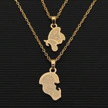 2 件时尚不锈钢蝴蝶形吊坠项链，适合情侣、情人节限量版、妈妈、母亲、母亲节、礼物