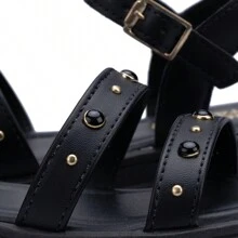 Kids Flat Sandals - màu đen - Xem 7