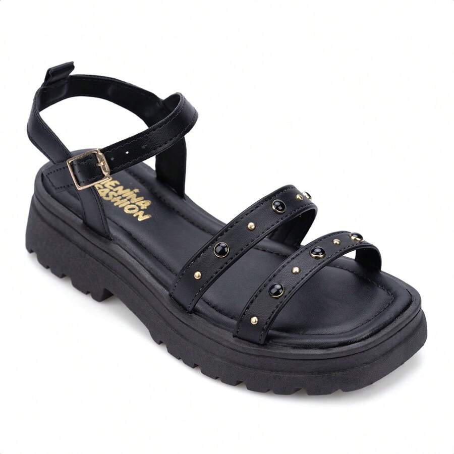 Kids Flat Sandals - màu đen - Xem 1
