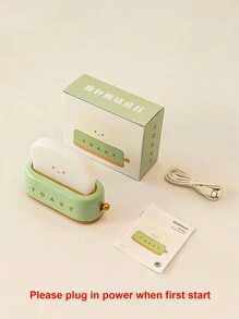 1 Miếng Creative Bánh mì nướng Hình Bánh mì  Đèn ngủ Với Sạc Usb , Vô cấp Làm mờ Công tắc , Lý tưởng Đối với Phòng ngủ Đầu giường Đọc sách Trang trí Xung quanh Đèn - trắng - Xem 11