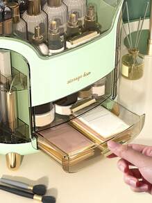 1pc Multifunctional Cosmetics Storage Box With Transparent Drawers, Waterproof & Dustproof Clear Plastic Organizer On Dresser With Big Size, For Bathroom Vanity, For Lipstick, Brushes, Lotions, Eyeshadow, Nail Polish And Jewelry And Desktop Storage,Room,Home,Bedroom,Bathroom,House,Pink Room,Living Room Decor,Travel Stuff,Gift Bag,Gifts For Mom,Dad,Men,Friends,Teacher,Birthday,Wedding,Desk,Shelves,Accessories,Gift Boxes,Funny Gift,Storage ,Jewellery Box,Pouch,Makeup Brush Holder,Brush Holder,Perfume Organiser,Pouch Bag,Gifts For Women,Christmas Gifts,Gift Ideas For Women - White - View 6