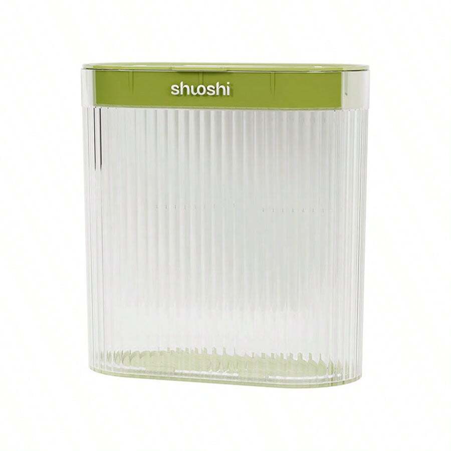 Multi-Functional Kitchen Cling Film & Aluminum Foil Holder With Large Capacity Disposable Bag Dispenser, Wall Mounted - Olive Green - View 1