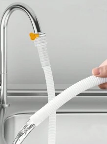 1 Set 1m/2m/4m/8m Adjustable Tap Extension Hose Universal Connector Suitable For Bathroom, Kitchen, Washing Machine, Garden Watering, Etc. Home Bathroom Decor Fall Decor Back To School