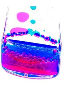 1入組隨機液體沙漏運動冒泡定時器，用於安撫感官玩具、玩具、擺設玩具、新奇禮物，4種顏色隨機發送