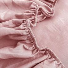 1 件纯色柔软床笠，简约风格床笠四季床垫保护套，适用于卧室、宿舍、酒店、民宿和其他床上用品，不包括枕套