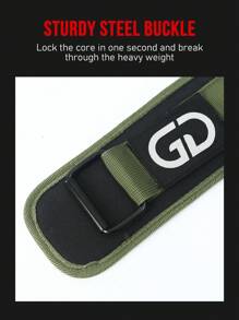 GOUNOD 1PC Adjustable Power Weight Lifting Lever Belt For Fitness Men And Women Weightlifting Belt - Olive Green - View 9