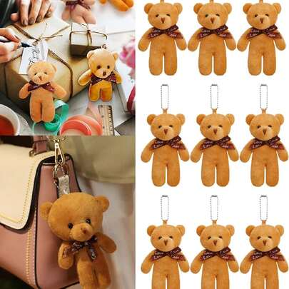 1~20 chiếc 4,7 inch Gấu bông nhỏ nhồi bông Đồ chơi sang trọng DIY Móc khóa Túi Mặt dây chuyền, Đám cưới Sinh nhật Hộp quà tặng Búp bê Đồ chơi cho Bánh sinh nhật Trang trí đám cưới Đồ dùng tiệc ủng hộ Phụ kiện DIY, Gấu bông, Gấu, Quà tặng Phục sinh