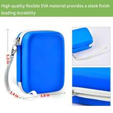 ALKOO 藍色可容納canon Ivy / Ivy 2手機迷你cliq Cliq+ Cliq2 Cliq+2即時相機攝影機,無線便攜式智能手機打印機,網格口袋適合紙張和電纜的機殼 - 藍色 - 查看 3