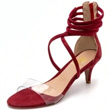 Women Heeled Sandals - Đỏ - Xem 1