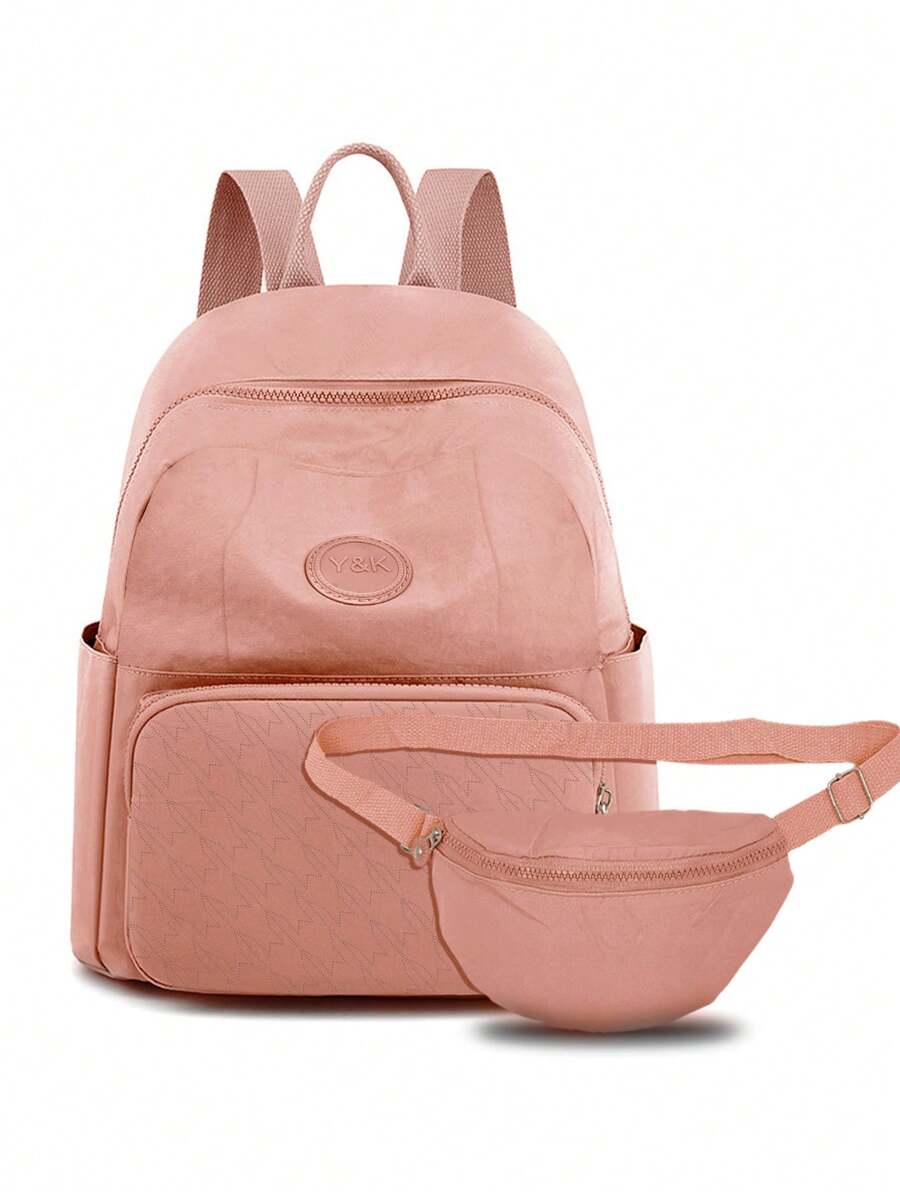 Cute Functional Backpack Kwaii Bag Backpack With Fanny Pack Youth Kawaii Backpack, School Backpack - Coral Orange - View 1