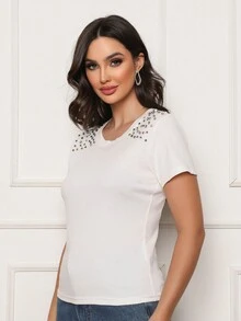 Women T-Shirts - trắng - Xem 4