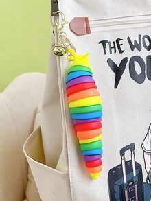 1入隨機可愛卡通蝸牛或馬陸形狀心情緩解掛件鑰匙扣,適用於包袋和汽車 - 彩色 - 查看 9