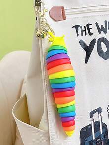 1入隨機可愛卡通蝸牛或馬陸形狀心情緩解掛件鑰匙扣,適用於包袋和汽車 - 彩色 - 查看 8