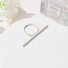 2pcs/Set Geometric Minimalist Metal Ring - Ring - View 12