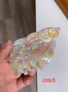 1 件裝可愛海洋動物爪髮夾,由醋酸材料製成,採用獨特的海洋動物風格設計,非常適合女孩日常、派對、戶外休閒髮型,也是可愛的禮物選擇 - 彩色 - 查看 10