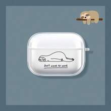 Ốp bảo vệ trong suốt hình con lười dành cho AirPods 2/3/4/Pro/Pro2/Pro3 - Trong sáng - Xem 1