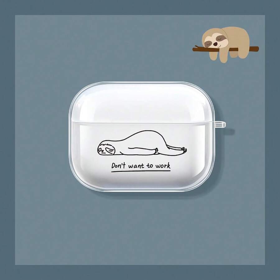 Ốp bảo vệ trong suốt hình con lười dành cho AirPods 2/3/4/Pro/Pro2/Pro3 - Trong sáng - Xem 1