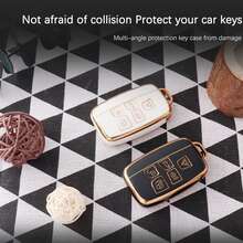 Land Rover Car Key Case, 5 Button Case For Range Rover Evoque Sport Velar Land Rover Discovery LR4 A9 Jaguar F-Pace F-Type XE XEL XF XFL XJ - Black - View 3