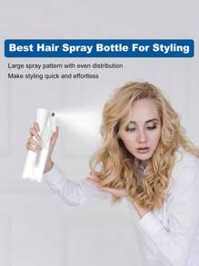 1 件 200ml/300ml 透明彩色高压连续喷雾瓶，可重复使用带喷嘴的美发喷雾器，有粉色、黑色、黄色和蓝粉色配件可供选择