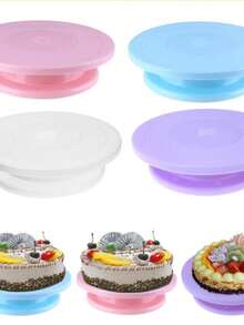 YUQING Rotating Base Cake Decoration Pastry Pastry - Blue - View 2