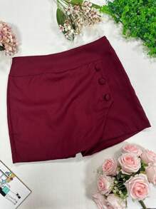 Women Shorts - Màu Đỏ Sâu - Xem 1