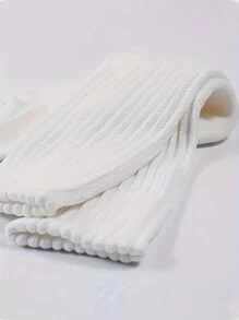 3對女士經典長筒襪套裝,加大號實色靠垫舒適中筒襪,適合日常穿著