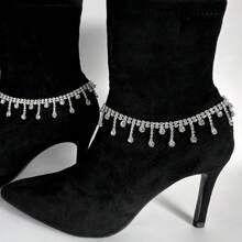 1pc Luxury Diamond Chain, High-Heel Shoes Accessories, Premium Sparkling Rhinestone Chain Shoe Decor, New Chic & Versatile Jewelry