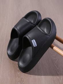 Mới Quý cô Mùa hè Chống trượt Vòi hoa sen trong phòng tắm EVA Đế dày Trong nhà Dép đi trong nhà Với Thiết kế - màu đen - Xem 2