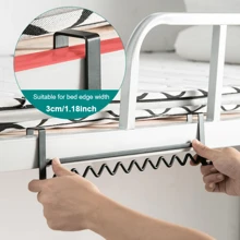 1/2件套双层床头铁挂钩衣架免钻安装宿舍学生衣架家用或宿舍床头挂钩 - 黑色 - 查看 4