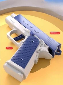 1 Pieza Mini Pistola De Agua Para Juegos Al Aire Libre De Los Adolescentes Con Función De Retroceso Automático, Largo Alcance Y Perfecta Para La Playa, Piscina, Juguete De Pistola Divertido De Agua - Gris - Ver 5