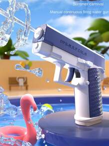 1 Pieza Mini Pistola De Agua Para Juegos Al Aire Libre De Los Adolescentes Con Función De Retroceso Automático, Largo Alcance Y Perfecta Para La Playa, Piscina, Juguete De Pistola Divertido De Agua - Gris - Ver 3