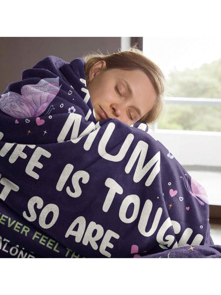 Coperta Regalo Personalizzata Per La Festa Della Mamma - Morbida Coperta Viola Con Frase Per Mamma - Regalo Da Figlia O Figlio Per Compleanno O Occasione Speciale - 6