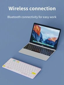 B087 多設備雙模式 2.4G/BT 無線鍵盤，可輕鬆切換，最多可連接 3 台設備，超薄，2 年電池 - PC、筆記型電腦、Windows、Mac、Chrome OS、Android、iPad OS、Apple TV - 粉色 - 查看 4