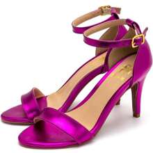 Women Heeled Sandals - Màu Hồng Tươi - Xem 3