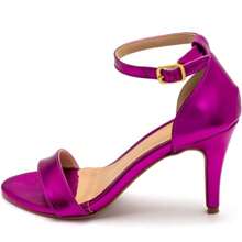 Women Heeled Sandals - Màu Hồng Tươi - Xem 2