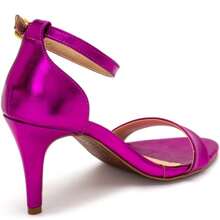 Women Heeled Sandals - Màu Hồng Tươi - Xem 4
