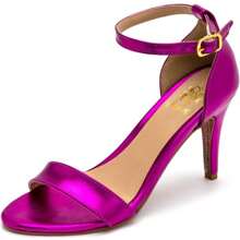 Women Heeled Sandals - Màu Hồng Tươi - Xem 1