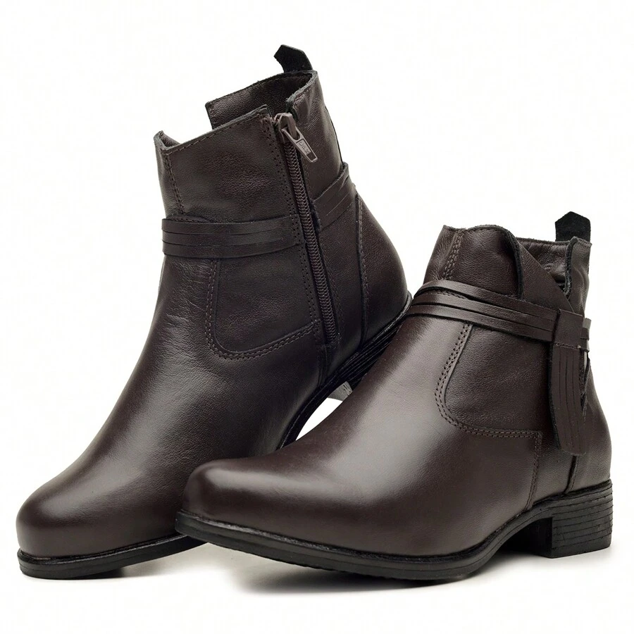 Women Ankle Boots & Booties - 咖啡棕 - 查看 1