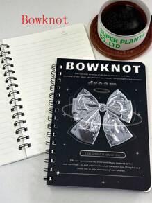 1 Stück Ins Einfaches Schwarz-weiß-kristallglas-textur-spiralnotizbuch A5 Horizontale Linie Vintage-tagebuch Für Studenten