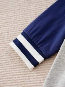 Yierying 男婴可爱熊头图案学院风长袖连体衣，春秋季