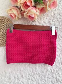 top faixa modal moda feimina - Pink - Visão 2