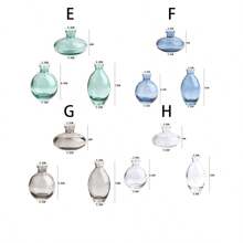 Glass Bud Vase Set, Small Flower Vases, Ribbed Clear Glass Vase, Mini Indoor Plant Pot, Cute Wedding Decor, House Warming Gifts For Her Home Decor Room Decor - Multicolor - View 3