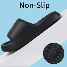 Black Eva Shoes, Fashionable Lightweight Soft Sole Slippers, Anti-Slip, Suitable For Indoor, Outdoor, And Bath, Ins Style